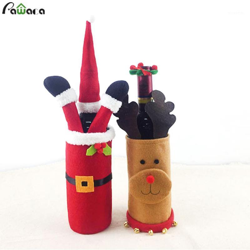 2017 Xmas Wine Bottle Cover Bags Santa Table Decor Christmas Bottle Bags Cap Party Gift for Christmas 1PC1
2017 Xmas Wine Bottle Cover Bags Santa Table Decor Christmas Bottle Bags Cap Party Gift for Christmas 1PC1