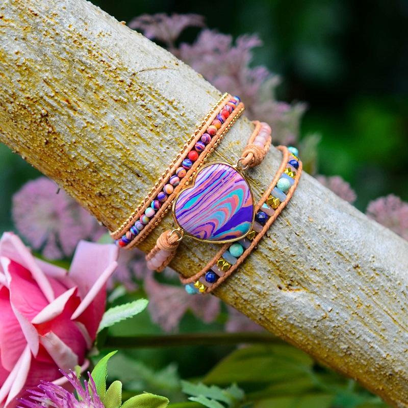 Natural Stone Bracelet 3 Wraps Bracelet Handmade Pink Quartz For Women Jewelry Dropshipping
Natural Stone Bracelet 3 Wraps Bracelet Handmade Pink Quartz For Women Jewelry Dropshipping