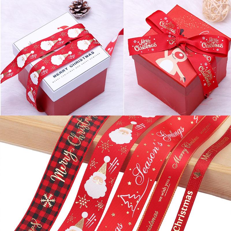 Hot Christmas 5Yards/Set Christmas Gifts Wrapping Gilding Ribbons Happy New Year Merry Gifts for Decoration
Hot Christmas 5Yards/Set Christmas Gifts Wrapping Gilding Ribbons Happy New Year Merry Gifts for Decoration