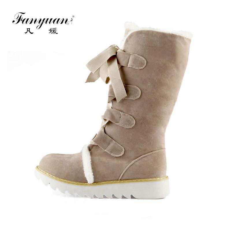 Fanyuan Comfortable Flat Women Boots Cross-tied Platform Mid-Calf Boots Winter Full Fur warm Shoes Solid Lace-Up Snow, Beige
Fanyuan Comfortable Flat Women Boots Cross-tied Platform Mid-Calf Boots Winter Full Fur warm Shoes Solid Lace-Up Snow, Beige
