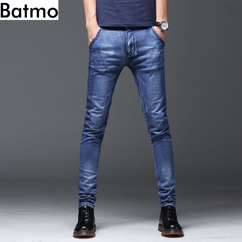 Batmo new arrival high quality casual slim jeans men men's pencil pants skinny jeans men Z004 201123