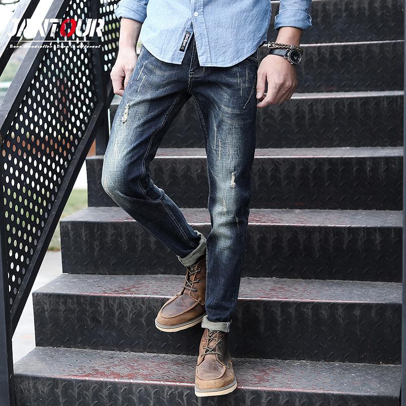 Jantour Streetwear Mens Jeans Ripped Denim Cotton Pants Fashion Biker Men's High Quality Straight Patch Brand Clothing, Blue
Jantour Streetwear Mens Jeans Ripped Denim Cotton Pants Fashion Biker Men's High Quality Straight Patch Brand Clothing, Blue