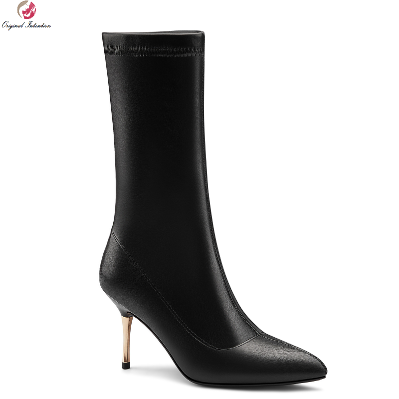 Women's Sexy High Heels Mid Calf Boots Fashion Pointed Toe Slip On Patent Women Boots Black Ladies Winter Booties Big Size 33-45, Ef8735 black boots
Women's Sexy High Heels Mid Calf Boots Fashion Pointed Toe Slip On Patent Women Boots Black Ladies Winter Booties Big Size 33-45, Ef8735 black boots