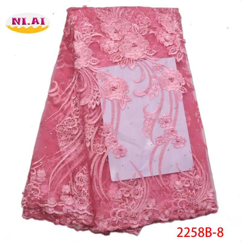 Pink 2020 African Beaded Tulle Lace Fabric High High Quality Lace Material Net French Embroidery Nigeria Fabric XY2258B-8
Pink 2020 African Beaded Tulle Lace Fabric High High Quality Lace Material Net French Embroidery Nigeria Fabric XY2258B-8