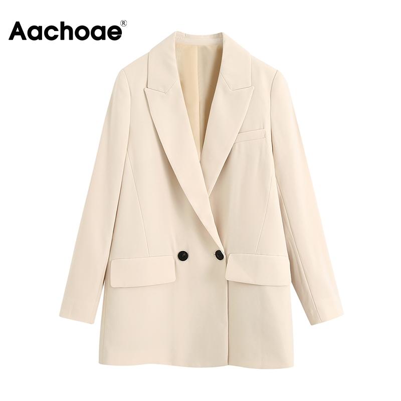 Aachoae Elegant Double Breasted Blazer Women Long Sleeve Office Wear Blazers Coat Solid Color Notched Collar Loose Jacket 2020, Beige
Aachoae Elegant Double Breasted Blazer Women Long Sleeve Office Wear Blazers Coat Solid Color Notched Collar Loose Jacket 2020, Beige
