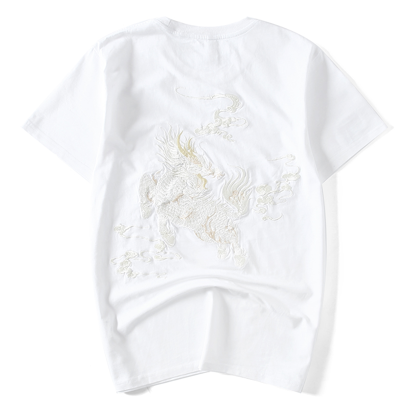 2021 New Men's Embroidered Cotton t Shirt Short Chinese Dragon Fashion Young Couple T-shirts Streetwear Size 5xl 1wc9 45AM, White
2021 New Men's Embroidered Cotton t Shirt Short Chinese Dragon Fashion Young Couple T-shirts Streetwear Size 5xl 1wc9 45AM, White