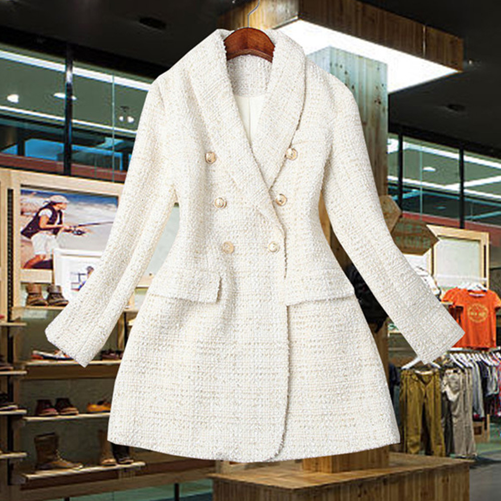 2021 New Runway Designer Women's Double Breasted Metal Button Long Sleeve Notched Collar Jacket Wool Blends Tweed Blazer Coat 6wlu, White
2021 New Runway Designer Women's Double Breasted Metal Button Long Sleeve Notched Collar Jacket Wool Blends Tweed Blazer Coat 6wlu, White
