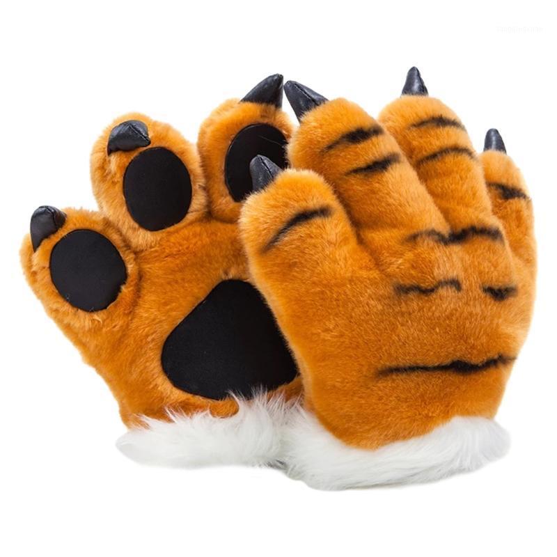 Five Fingers Gloves Simulation Tiger Plush Striped Fluffy Animal Cosplay Stuffed Mittens M89E1
Five Fingers Gloves Simulation Tiger Plush Striped Fluffy Animal Cosplay Stuffed Mittens M89E1