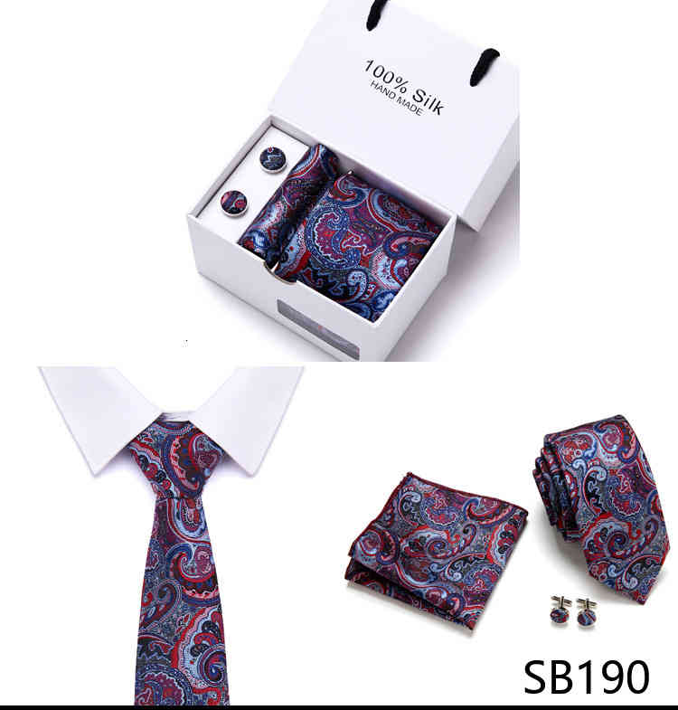 Necktie Scarf Corbata 2021 Guangzhou Men's Business 5-piece Tie Polyester Silk Cashew Flower