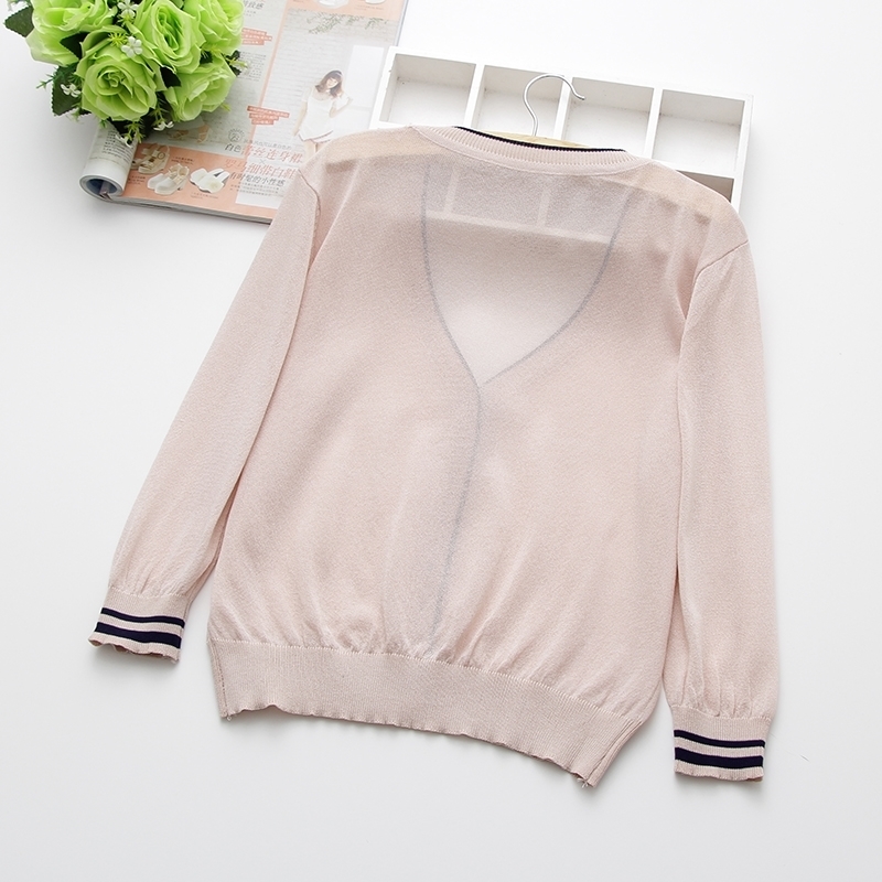 special price, thin knitted linen sweater, women's cardigan jacket, summer thin sunscreen, short air conditioning shirt. 201030