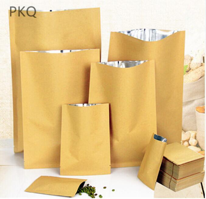 100pcs 10 Size Flat kraft paper pouch with aluminum inside heat seal bag Candy dried nuts DIY gift packaging bag1
100pcs 10 Size Flat kraft paper pouch with aluminum inside heat seal bag Candy dried nuts DIY gift packaging bag1