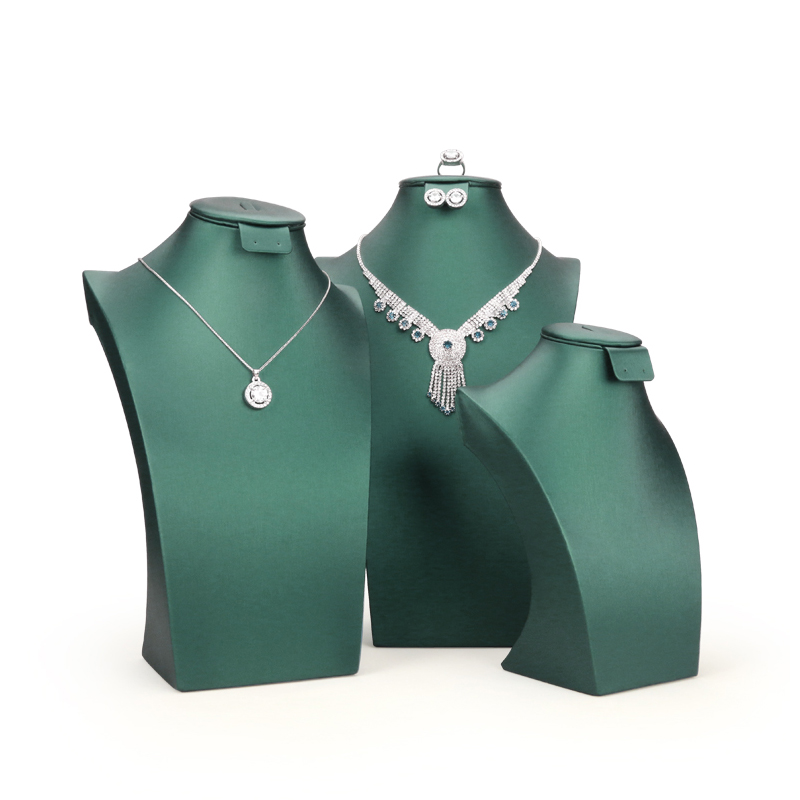 Green False Leather Jewellery Set Display Stand Jewelry Ring Earring Necklace Bust Neck Form for Boutique Window Shelf Showcase Exhibiting, Black
Green False Leather Jewellery Set Display Stand Jewelry Ring Earring Necklace Bust Neck Form for Boutique Window Shelf Showcase Exhibiting, Black