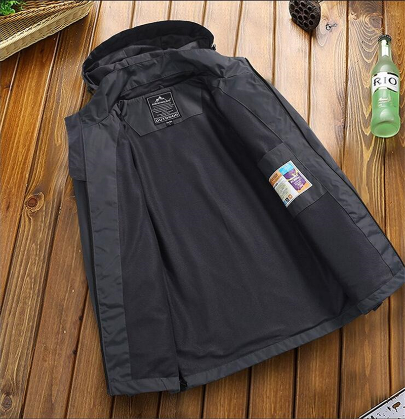 Men's Casual Waterproof Jacket Spring Autumn Tourism Windbreaker Bomber Jacket Male Raincoat Windproof Hooded Coat 5XL 201118