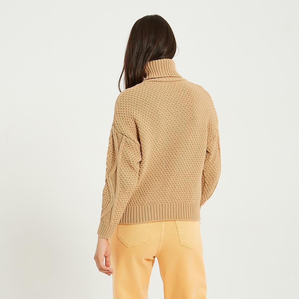 Wixra Womens Sweater Pullovers Thick Casual Turtleneck Solid Autumn Winter Female Knit High Stretch Full Sleeve Twisted Jumpers 201221
