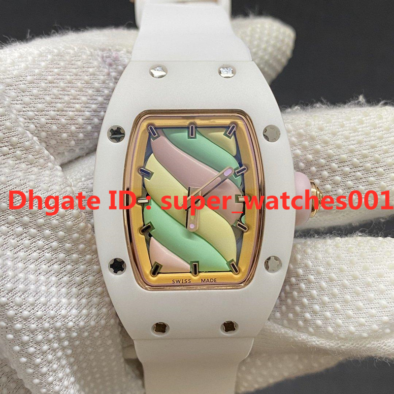 Rm-07 Bon Bon series montre de luxe automatic watch 6T51 Automatic mechanical movement white ceramic case rubber watchband, Box
Rm-07 Bon Bon series montre de luxe automatic watch 6T51 Automatic mechanical movement white ceramic case rubber watchband, Box