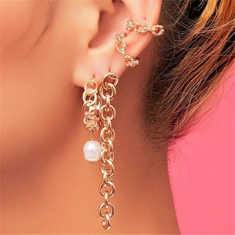 LIMARIO 4Pcs/Set Retro Punk Gold Chain Hoop Earring Set for Women Statement Gothic Geometric Earrings Fashion Street Jewelry
LIMARIO 4Pcs/Set Retro Punk Gold Chain Hoop Earring Set for Women Statement Gothic Geometric Earrings Fashion Street Jewelry