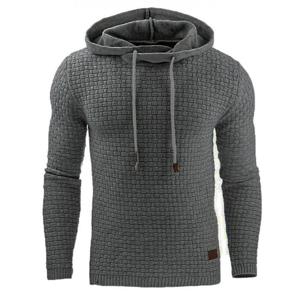 Autumn Winter New European And American Men'S Jacquard Long Sleeve Hooded Sweater Warm Sportswear Jacket, Black 
Autumn Winter New European And American Men'S Jacquard Long Sleeve Hooded Sweater Warm Sportswear Jacket, Black