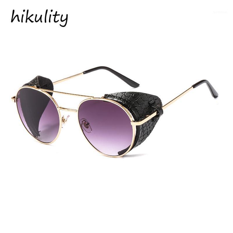 91024b Unisex Metal Round Frame Leather Side Protection Sunglasses for Men Women1 
91024b Unisex Metal Round Frame Leather Side Protection Sunglasses for Men Women1