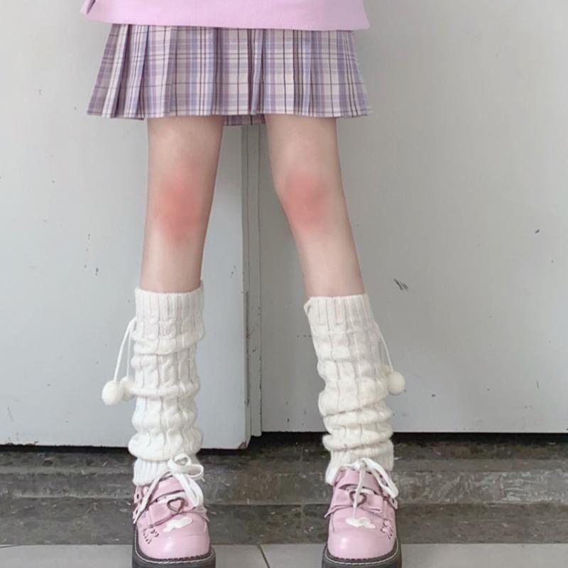 Japanese Lolita Sweet Girl Wool Ball Knitted Foot Cover Women Autumn Winter Leg Warmer Socks Heap Heap Socks, White
Japanese Lolita Sweet Girl Wool Ball Knitted Foot Cover Women Autumn Winter Leg Warmer Socks Heap Heap Socks, White