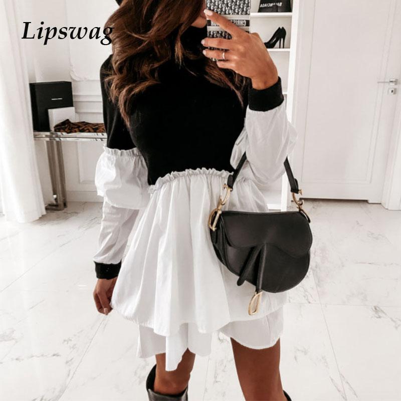 Casual Patchwork Ruffle Women Mini Dress Elegant 2021 Spring Long Sleeve Party Dress Office Lady Stand Collar Shirt A-Line, 02 pu khaki
Casual Patchwork Ruffle Women Mini Dress Elegant 2021 Spring Long Sleeve Party Dress Office Lady Stand Collar Shirt A-Line, 02 pu khaki