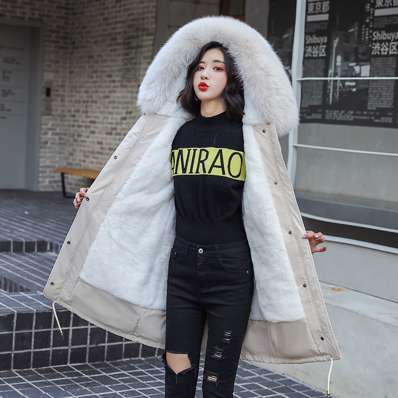 2021 New Thickened Lined Rabbit Hair Warm Parka Outwear Long Big Fur Collar Hooded Winter Jacket Women Slim Windproof Coat I7cx, Blue
2021 New Thickened Lined Rabbit Hair Warm Parka Outwear Long Big Fur Collar Hooded Winter Jacket Women Slim Windproof Coat I7cx, Blue