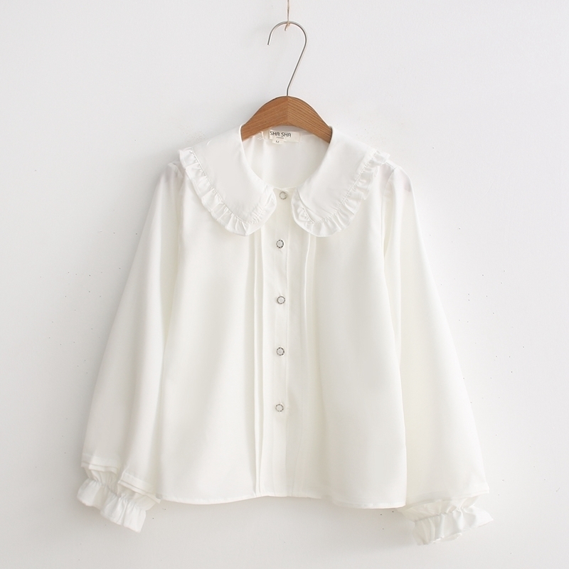 Gothic LOLITA Blouse Shirt Peter-Pan Colar Cosplay Kawaii Shirt Lo Peplum Tops White Blouse Y200402
Gothic LOLITA Blouse Shirt Peter-Pan Colar Cosplay Kawaii Shirt Lo Peplum Tops White Blouse Y200402
