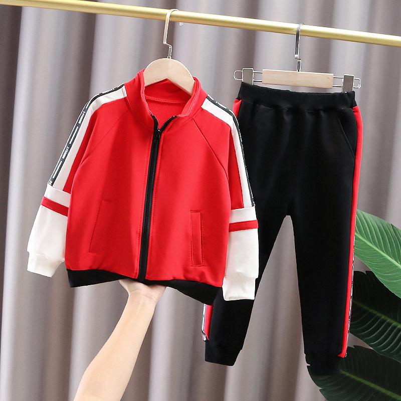 Spring And Autumn Children's Fashion Stitching Sportswear Suit Boys And Girls Zipper Jacket + Pants Two-Piece Suit Baby Clothes, Black
Spring And Autumn Children's Fashion Stitching Sportswear Suit Boys And Girls Zipper Jacket + Pants Two-Piece Suit Baby Clothes, Black