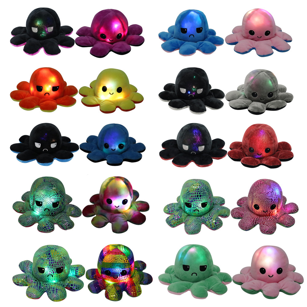 Glitter lighten Reversible Flip Octopus Stuffed Plush Doll Soft Simulation Reversible Plush Toy Color Chapter Plush Doll Filled Child Toy
Glitter lighten Reversible Flip Octopus Stuffed Plush Doll Soft Simulation Reversible Plush Toy Color Chapter Plush Doll Filled Child Toy