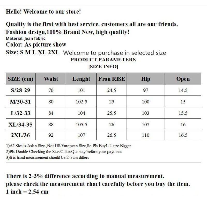 Men's Painted Skinny Slim Fit Straight Ripped Distressed Pleated Knee Patch Denim Pants Stretch Jeans S-3XL