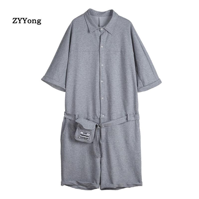 Summer Men Jumpsuit Fashion Solid Color Gray Romper Short Sleeve Casual Overalls One Piece Slim Freight Cargo Pants
Summer Men Jumpsuit Fashion Solid Color Gray Romper Short Sleeve Casual Overalls One Piece Slim Freight Cargo Pants