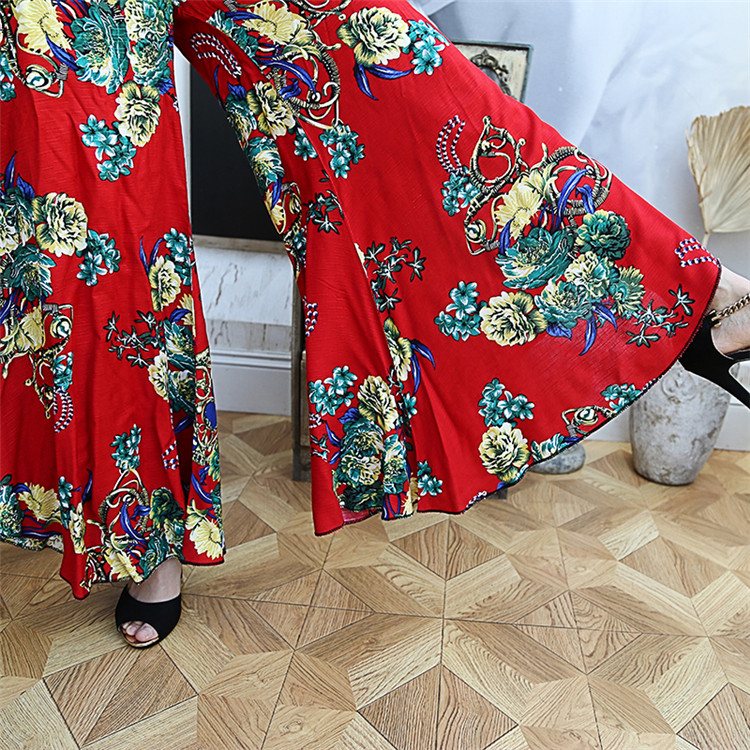 Summer slim fluid wide leg pants female trousers fancy plus size wide-leg pants feet straight casual boot cut T200319