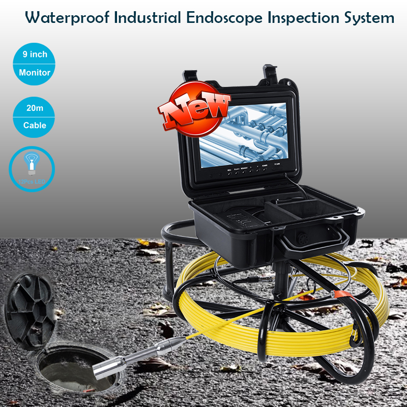 9inch Screen Monitor 20M Pipeline Endoscope Inspection Camera System 23mm Underwater Industrial Camera IP68 Waterproof
9inch Screen Monitor 20M Pipeline Endoscope Inspection Camera System 23mm Underwater Industrial Camera IP68 Waterproof