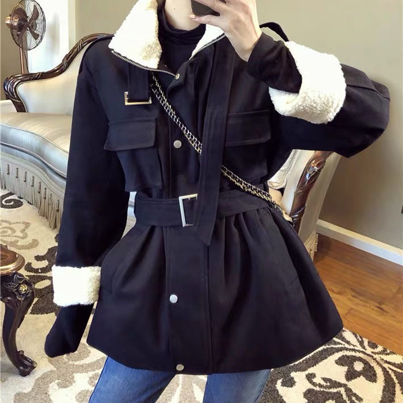 2021 New Autumn Turn Down Collar Female Jacket Weight Warm Fashion Streetwear Short Coat SY5U, Army green.
2021 New Autumn Turn Down Collar Female Jacket Weight Warm Fashion Streetwear Short Coat SY5U, Army green.