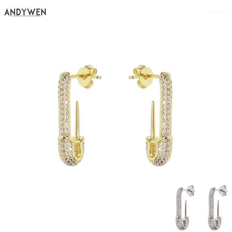 ANDYWEN 925 Sterling Silver Gold CZ Open Pave Safety Pin Earring Drop Women Single Ear Jewelry Crystal Women Accessory Wedding1
ANDYWEN 925 Sterling Silver Gold CZ Open Pave Safety Pin Earring Drop Women Single Ear Jewelry Crystal Women Accessory Wedding1