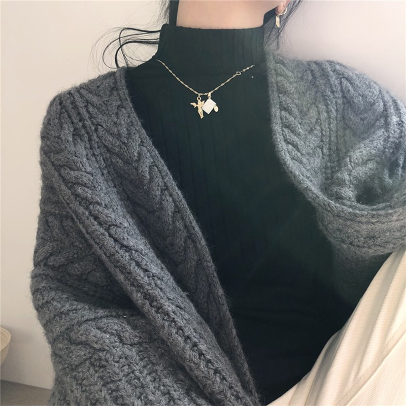 Lucyever Autumn Winter Long Cardigan Sweaters Women Vintage Boho Style Sweaters V-neck Casual Loose Woman Sweater Coats 201223
