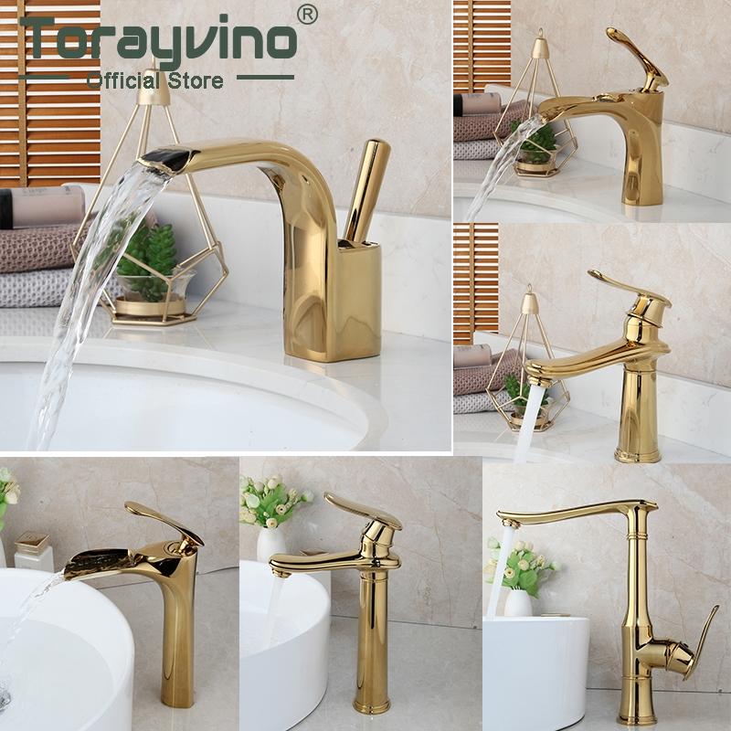 Luxury Faucet Bathroom Brass Gold Torneira Misturador Banheiro Deck Mounted Taps Single Handle Waterfall Mixer Tap Good Quality
Luxury Faucet Bathroom Brass Gold Torneira Misturador Banheiro Deck Mounted Taps Single Handle Waterfall Mixer Tap Good Quality