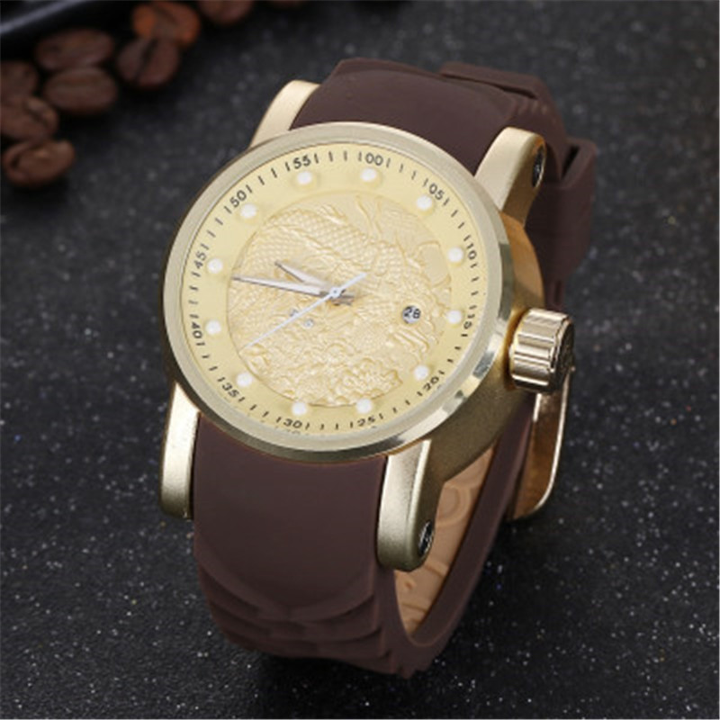Invincible Watch Casual Fashion Men's Quartz Watch Royal Oak Dragon Totem Calendar Waterproof Silicone Strap Relógio masculino, Ivt401#6
Invincible Watch Casual Fashion Men's Quartz Watch Royal Oak Dragon Totem Calendar Waterproof Silicone Strap Relógio masculino, Ivt401#6