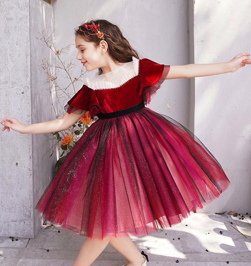 Girl's Dresses Summer Elegant Evening Sequin Dress Beading Graduation Gown Ruffle Kids Clothes Velvet Birthday Party Wedding L5153, Red;yellow
Girl's Dresses Summer Elegant Evening Sequin Dress Beading Graduation Gown Ruffle Kids Clothes Velvet Birthday Party Wedding L5153, Red;yellow