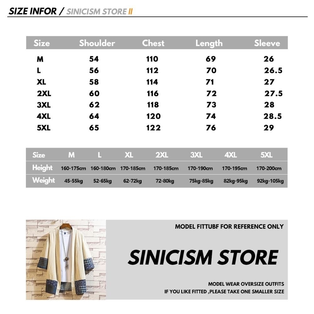 Drop Shipping Cotton Linen Shirt Jackets Men Chinese Streetwear Kimono Shirt Coat Men Linen Cardigan Jackets Coat Plus Size 5XL T200319