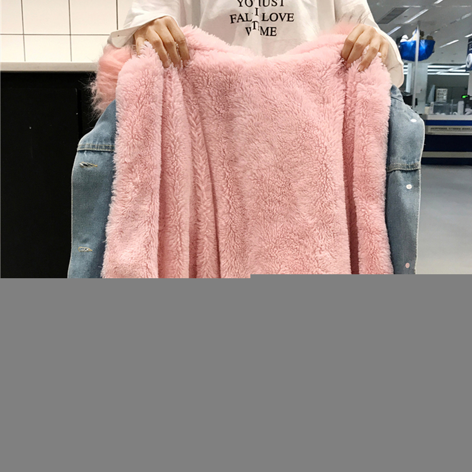 Hooded Fur Denim Jackets Women Liner Cotton Winter Thicker Denim Coats Ladies Casual Jacket Female Plus Size Loose Outerwear Top T200111