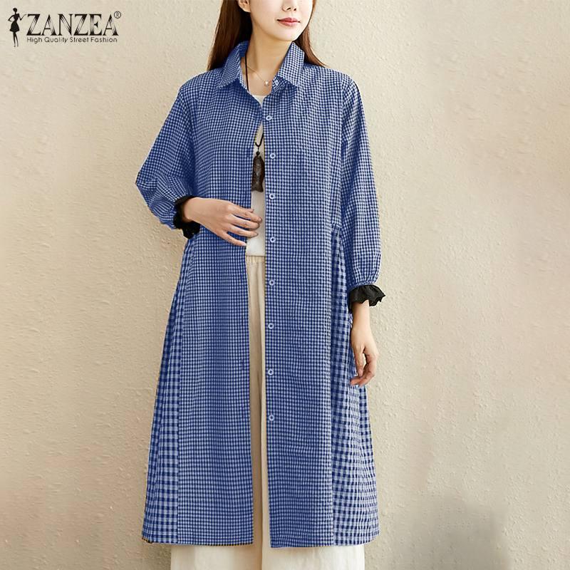 2021 Lace Shirt Women ZANZEA Ladies Lapel Blouse Spring Long Sleeve Tops Oversize 5XL Casual Plaid Robe Femme Patchwork Blouse, Black
2021 Lace Shirt Women ZANZEA Ladies Lapel Blouse Spring Long Sleeve Tops Oversize 5XL Casual Plaid Robe Femme Patchwork Blouse, Black