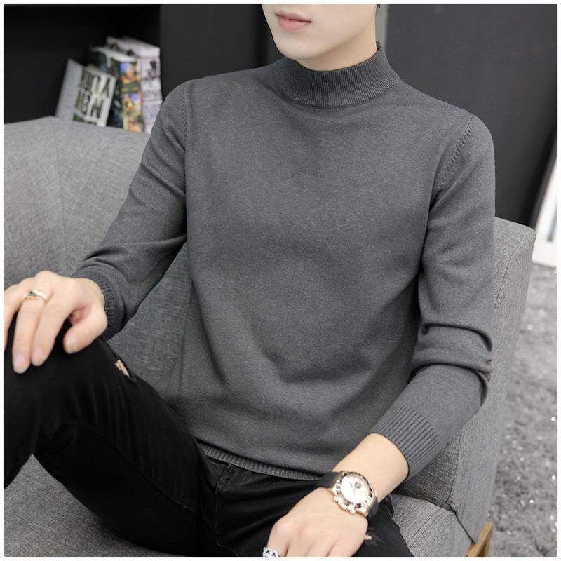 Spring and autumn half turtleneck sweater men's Korean slim knit bottom shirt men's personality handsome Plush top, See chart
Spring and autumn half turtleneck sweater men's Korean slim knit bottom shirt men's personality handsome Plush top, See chart