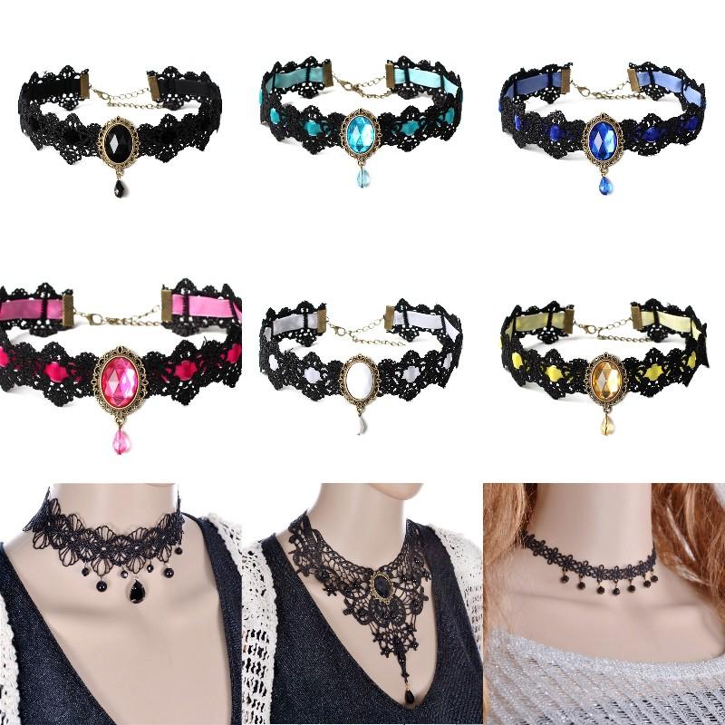 Vintage Tassel Chain Women Steampunk Halloween Jewelry Gothic Chokers Black Beaded Flowers Sexy Lace Neck Choker Necklace
Vintage Tassel Chain Women Steampunk Halloween Jewelry Gothic Chokers Black Beaded Flowers Sexy Lace Neck Choker Necklace