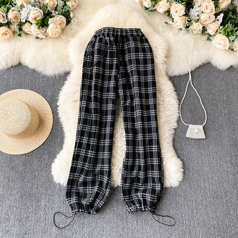 2021 New singer retro chess women's high-waisted loose fall fashion streetwear long pants PDCK, Black-4
2021 New singer retro chess women's high-waisted loose fall fashion streetwear long pants PDCK, Black-4