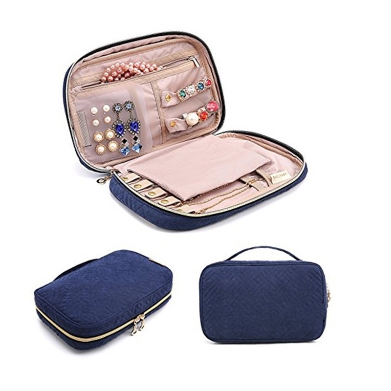 ROMAD Portable Jewelry Packaging Carrying Box Necklace Bracelet Earring Ring Watch Pouch Bag Zipper Display Travel Cases R3 T200602