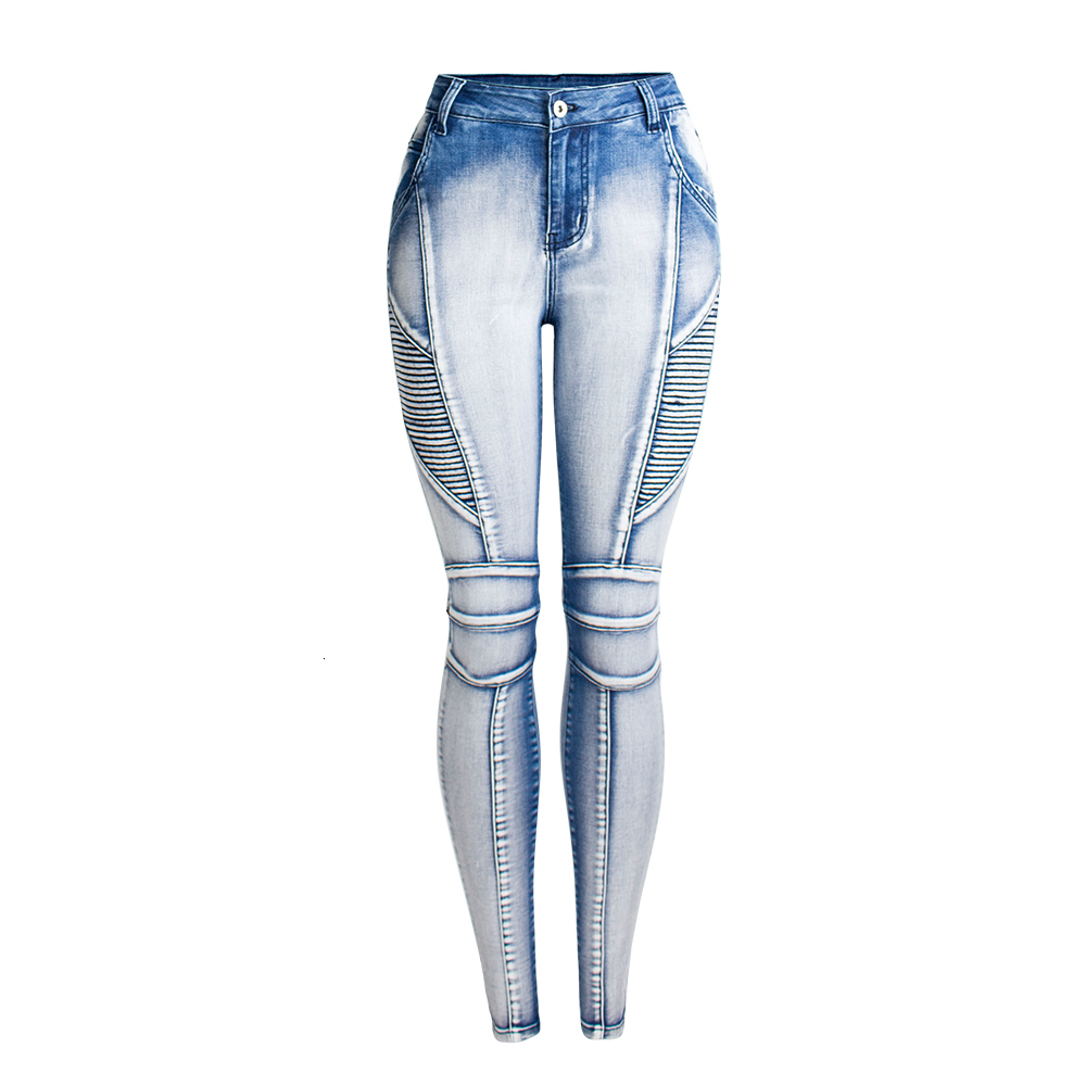 2021 New K017 European locomotive fashion washed white light-colored drawing was thin women's denim pencil pants 42ND, Blue
2021 New K017 European locomotive fashion washed white light-colored drawing was thin women's denim pencil pants 42ND, Blue