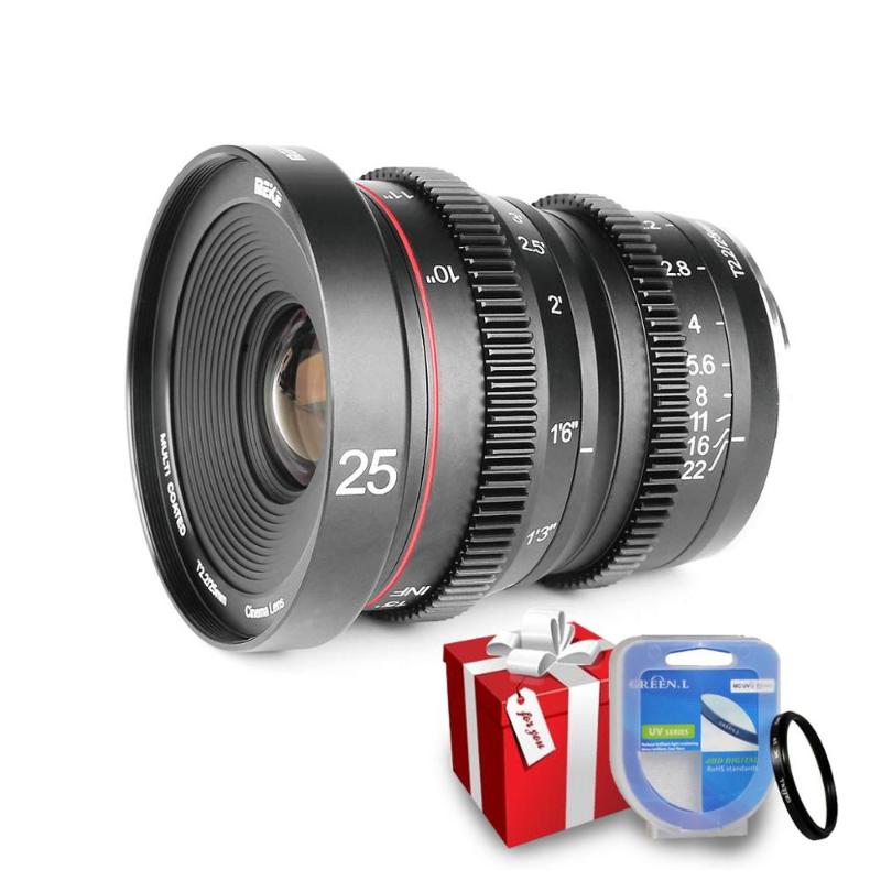 Meike 25mm T2.2 Manual Focus Portrait Cine Lens for Sony E-Mount /For fuji X-Mount A6300 A6500 A9 A7RIII A7III A7 A6000 XT2 X-A1
Meike 25mm T2.2 Manual Focus Portrait Cine Lens for Sony E-Mount /For fuji X-Mount A6300 A6500 A9 A7RIII A7III A7 A6000 XT2 X-A1