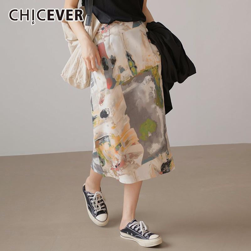 CHICEVER Print Hit Color Women's Skirt Elastic High Waist Pockets Split Midi Skirts Female Casual Fashion 2020 Summer Tide, As picture
CHICEVER Print Hit Color Women's Skirt Elastic High Waist Pockets Split Midi Skirts Female Casual Fashion 2020 Summer Tide, As picture