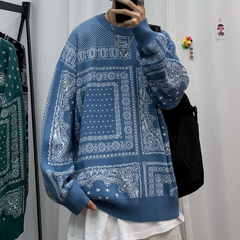 Male Sweater 2021 Autumn Lean New Winter Retro Cashew Flower Nightgown Youth Men's Clothing 9KAI, Black
Male Sweater 2021 Autumn Lean New Winter Retro Cashew Flower Nightgown Youth Men's Clothing 9KAI, Black