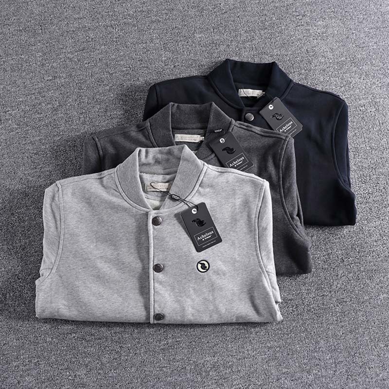 2019 Autumn new style XL Terry simple embroidery coat leisure foreign trade original single men's jacket high quality outerwear T200502